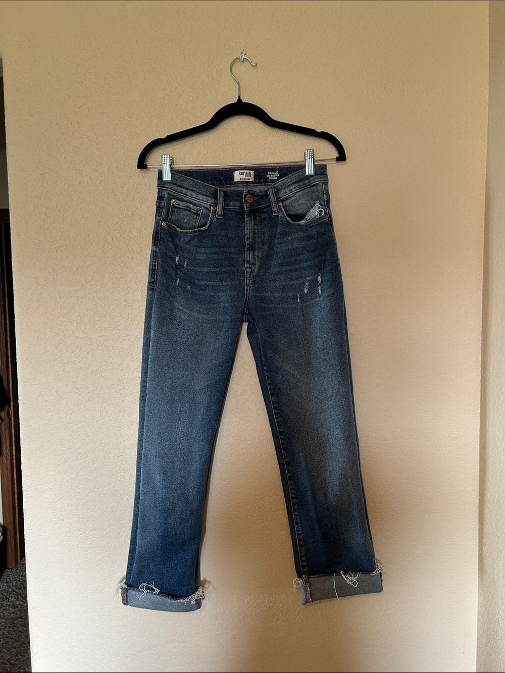 Kensie Jeans The Allie High Rise Slim Straight Cropped Jeans Women’s 4/27